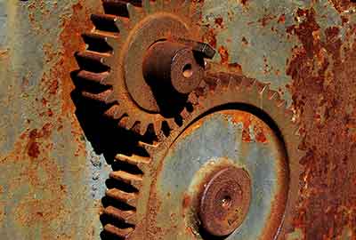 rusted gear
